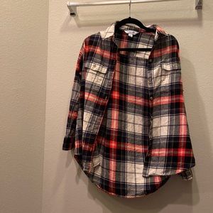 Old Navy Flannel Plaid Boyfriend shirt